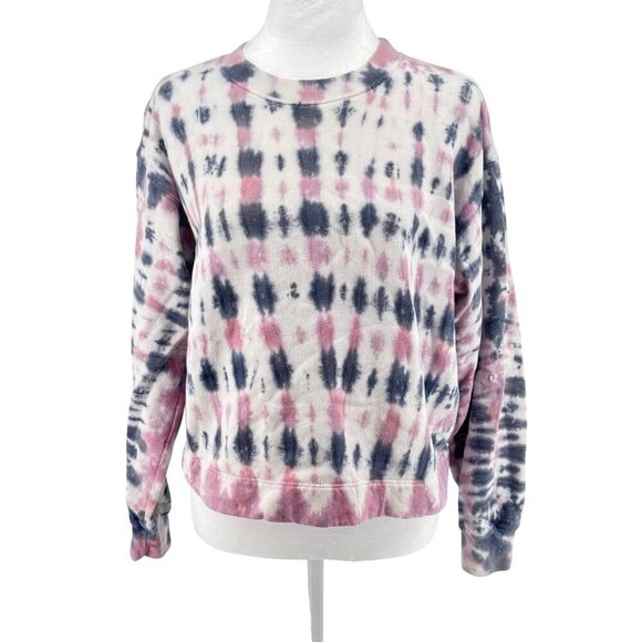 Velvet by Graham & Spencer Summer Tie-Dye Sweatshirt Blue Pink Cozy EUC Sz XS - Picture 1 of 11